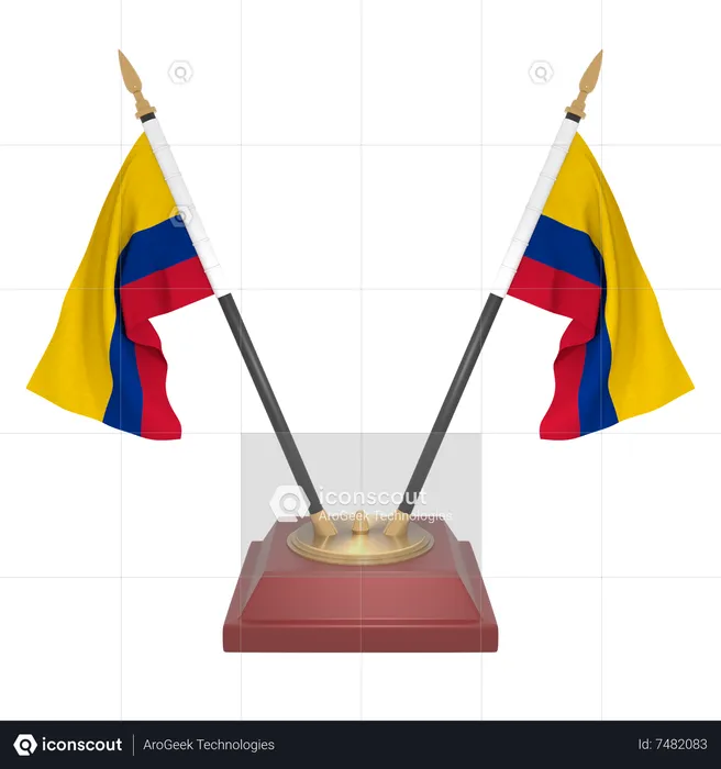 Kolumbien Flag 3D Icon