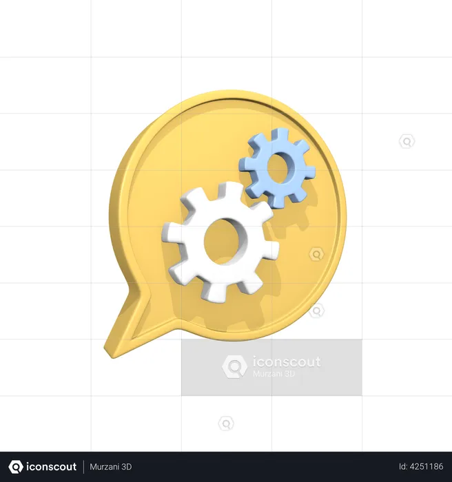 Kommunikationseinstellung  3D Illustration