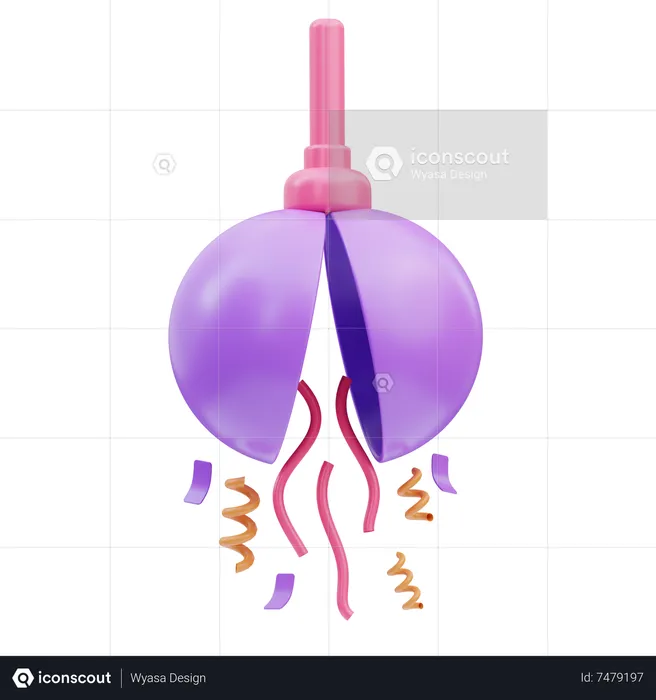 Konfetti-Kugel  3D Icon