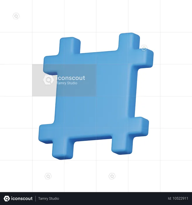 Quadrat konstruieren  3D Icon