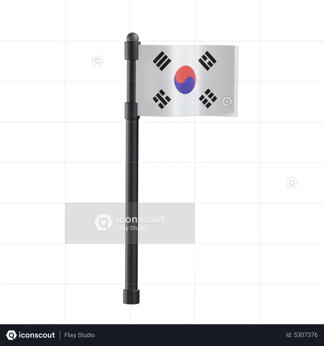 Korea Flag  3D Icon