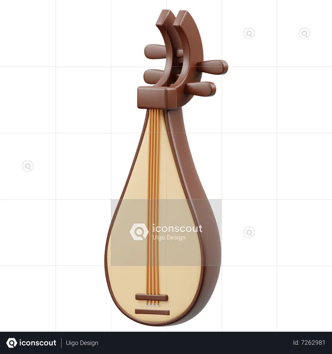 Korean Guitar  3D Icon