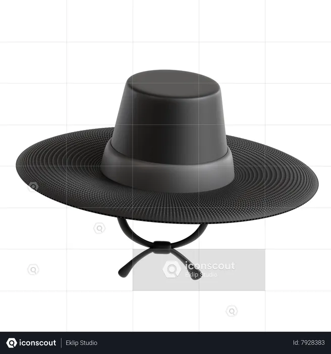 Korean Hat  3D Icon