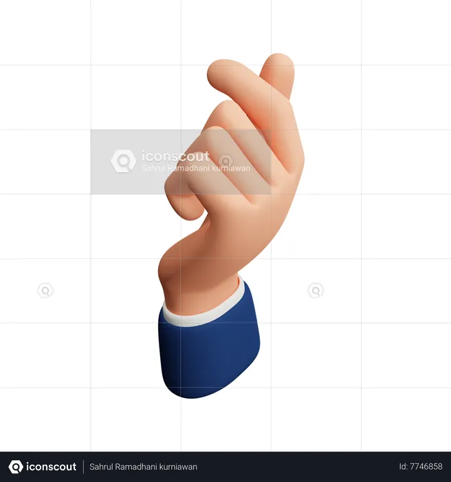 Korean love finger  3D Icon