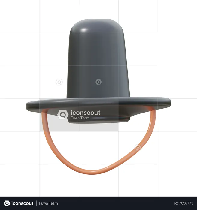 Korean Traditional Hat  3D Icon