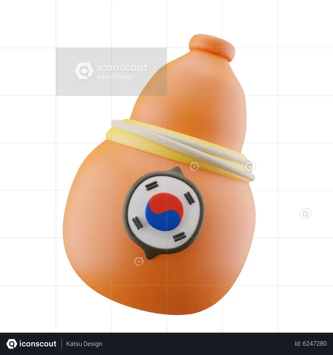 Korean Vase  3D Icon