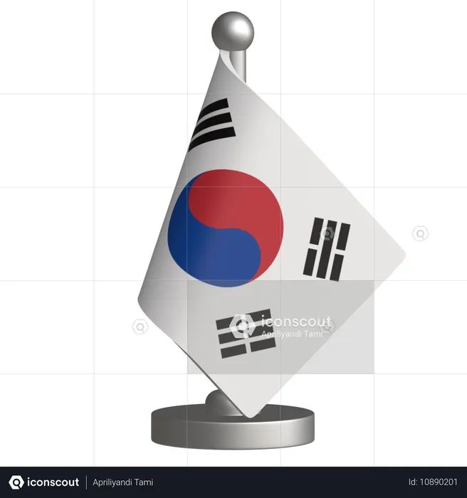 Koreandesk Flag  3D Icon