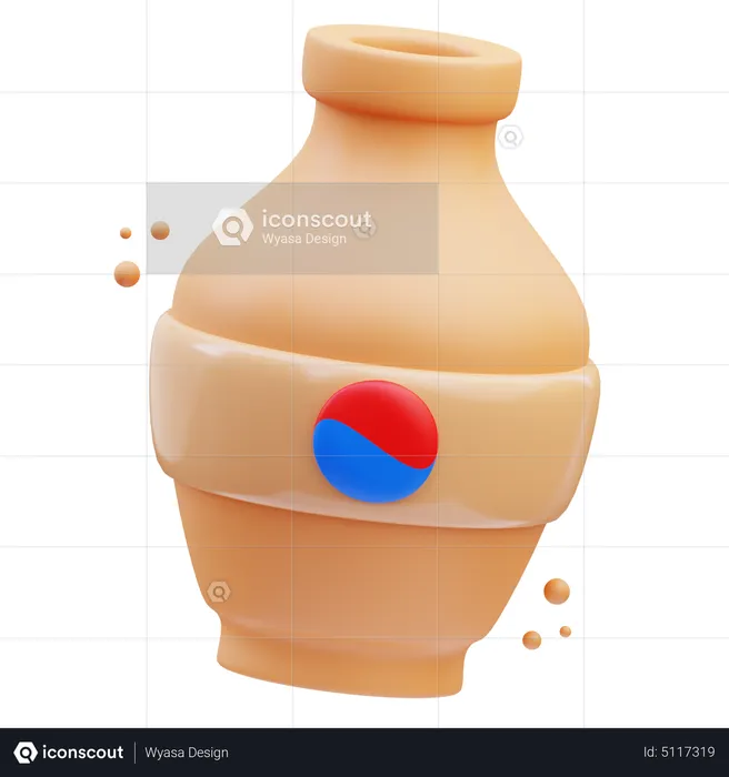 Koreanische Vase  3D Icon