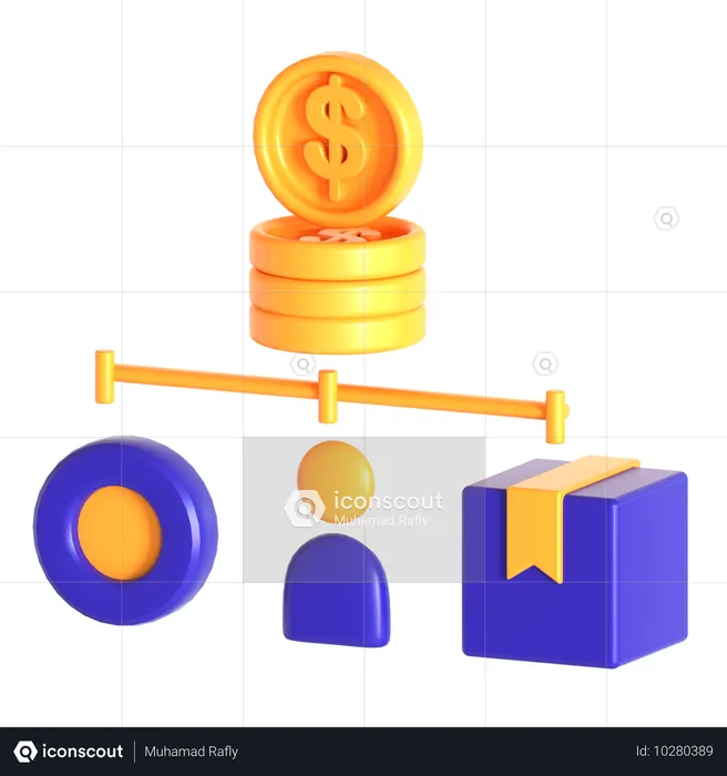 Kostenstruktur  3D Icon