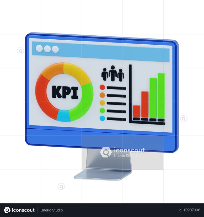 KPI-Dashboard  3D Icon