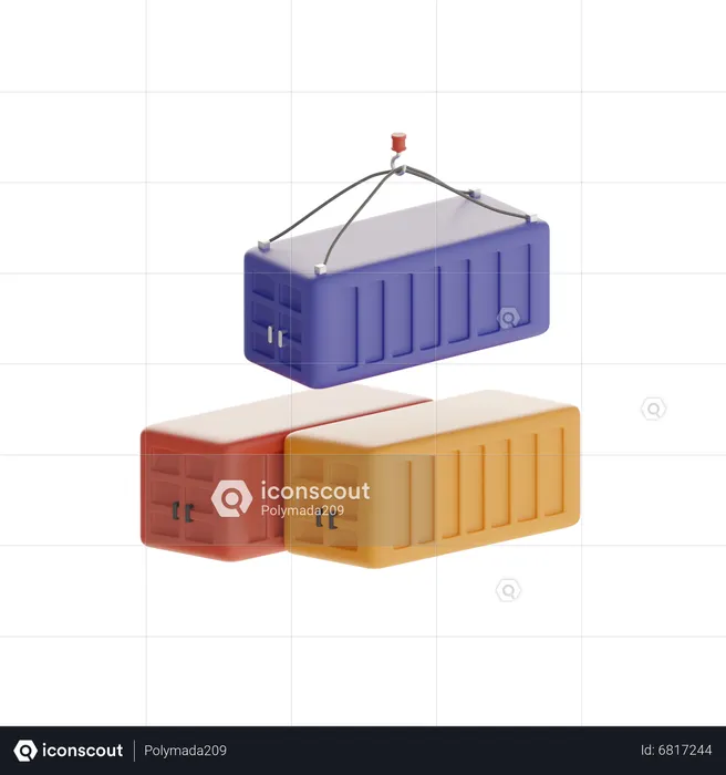 Kran und Ladefläche  3D Icon