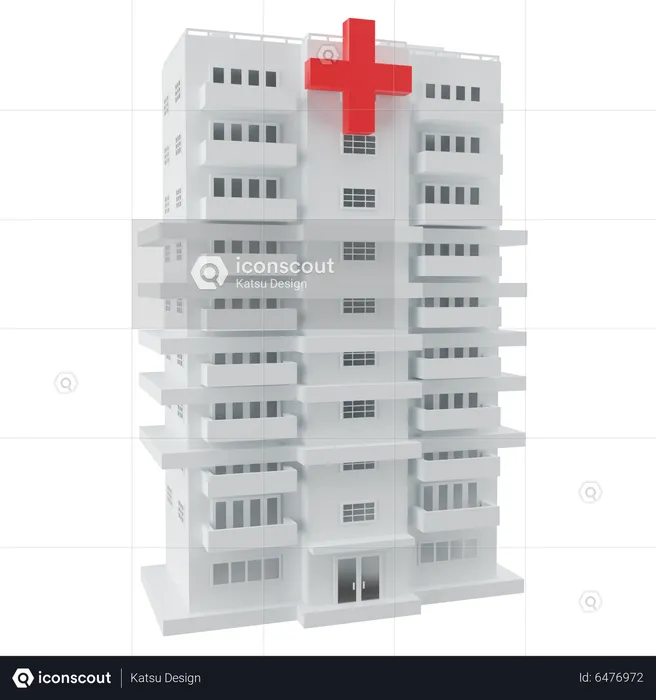 Krankenhaus  3D Icon