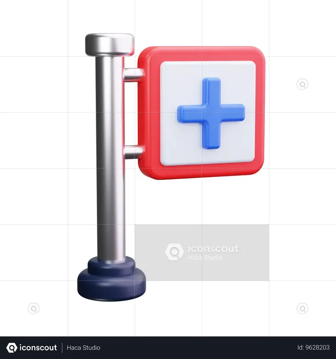 Krankenhaus Zeichen  3D Icon