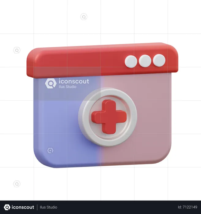 Website des Krankenhauses  3D Icon