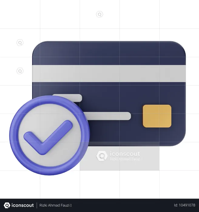 Credit Card Verification  3D Icon