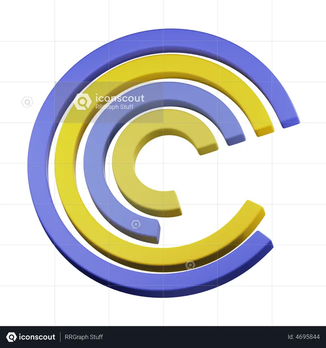 Kreis-Kreisdiagramm  3D Illustration