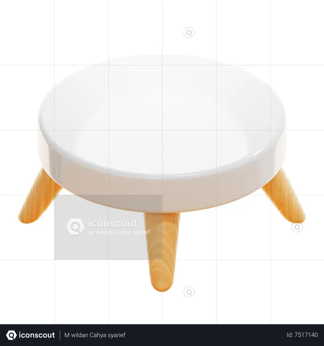 Kreis tisch  3D Icon