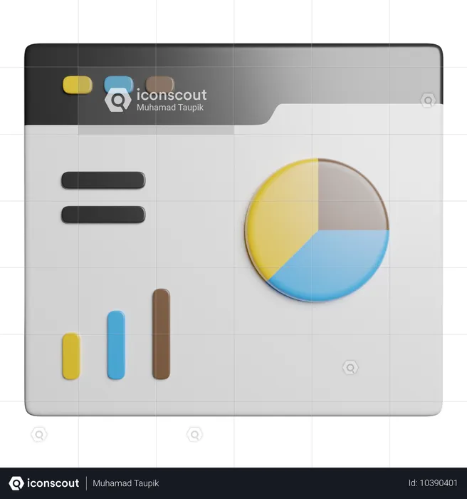 Kuchendiagramm  3D Icon