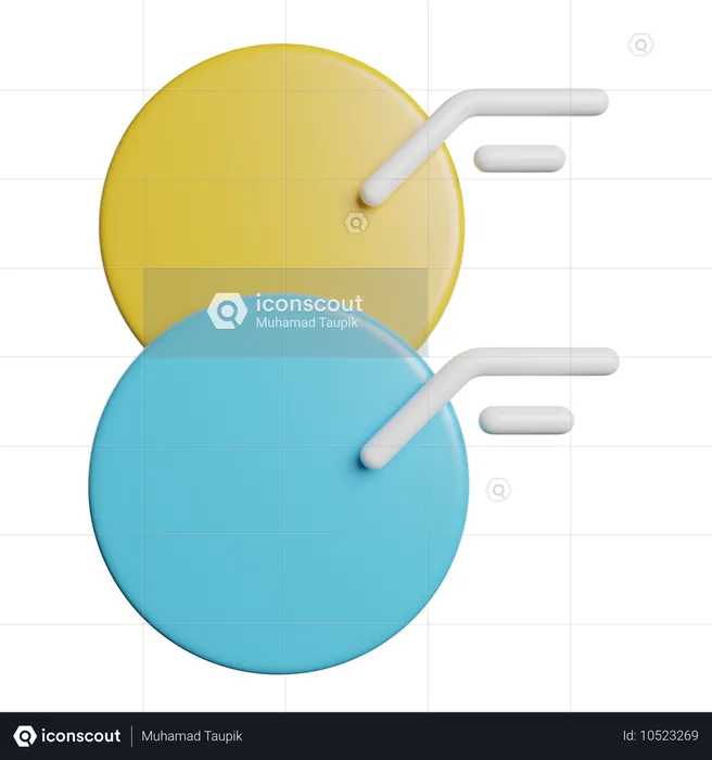 Kuchendiagramm  3D Icon