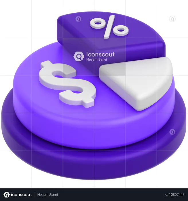 Kuchendiagramm  3D Icon