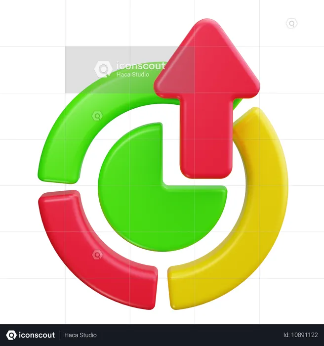 Kuchendiagramm  3D Icon