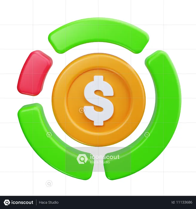 Kuchendiagramm  3D Icon