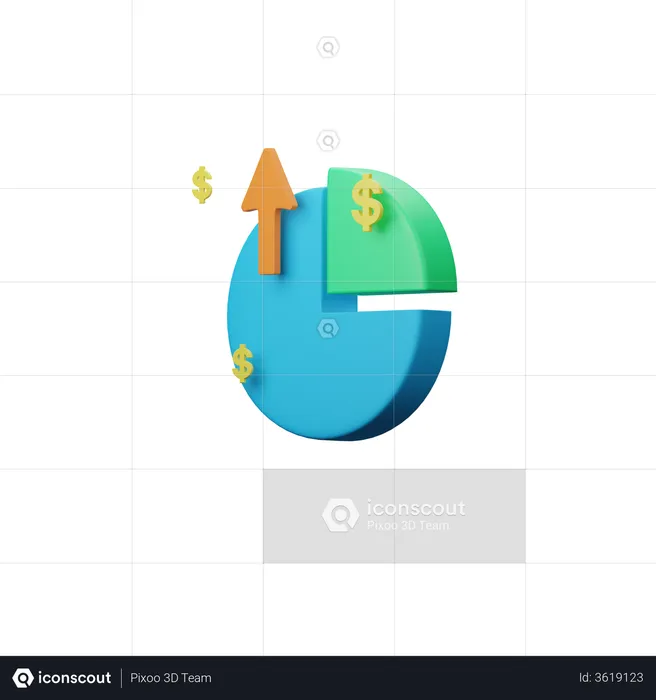 Kuchendiagramm  3D Illustration