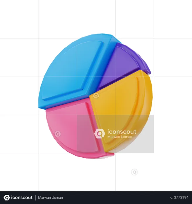 Kuchendiagramm  3D Illustration