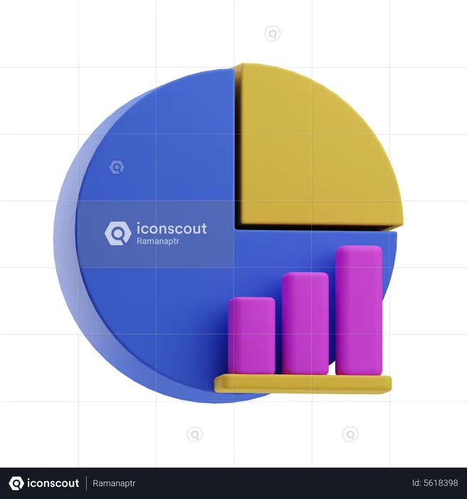 Kuchendiagramm  3D Icon