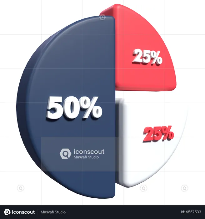 Kuchendiagramm  3D Icon