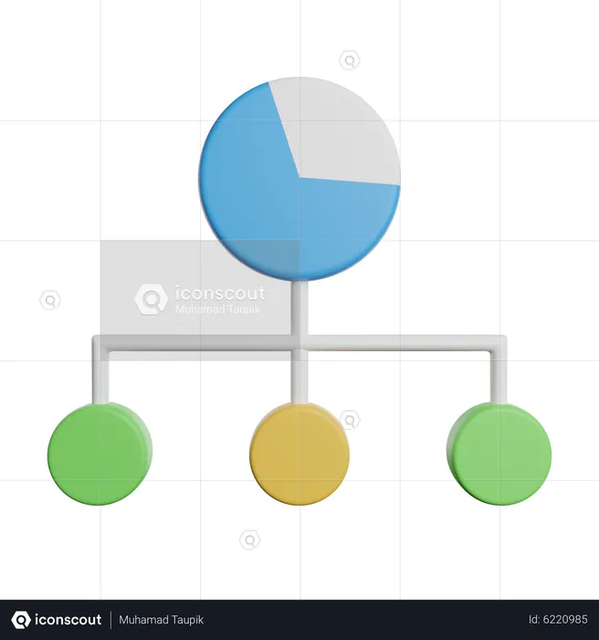 Kreisdiagrammstruktur  3D Icon