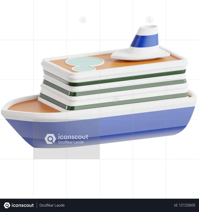 Kreuzfahrtschiff  3D Icon