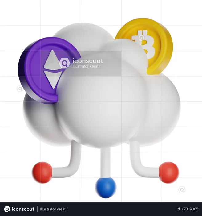 Krypto-Netzwerk  3D Icon