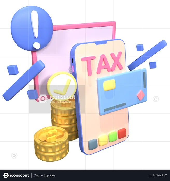 Kryptosteuer  3D Icon