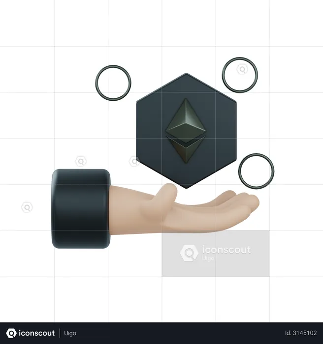 Krypto-Zukunft  3D Illustration