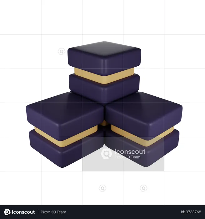 Kryptowährung Blockchain  3D Icon