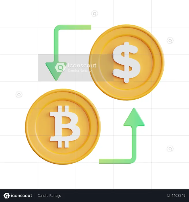 Kryptowährungsbörse  3D Illustration