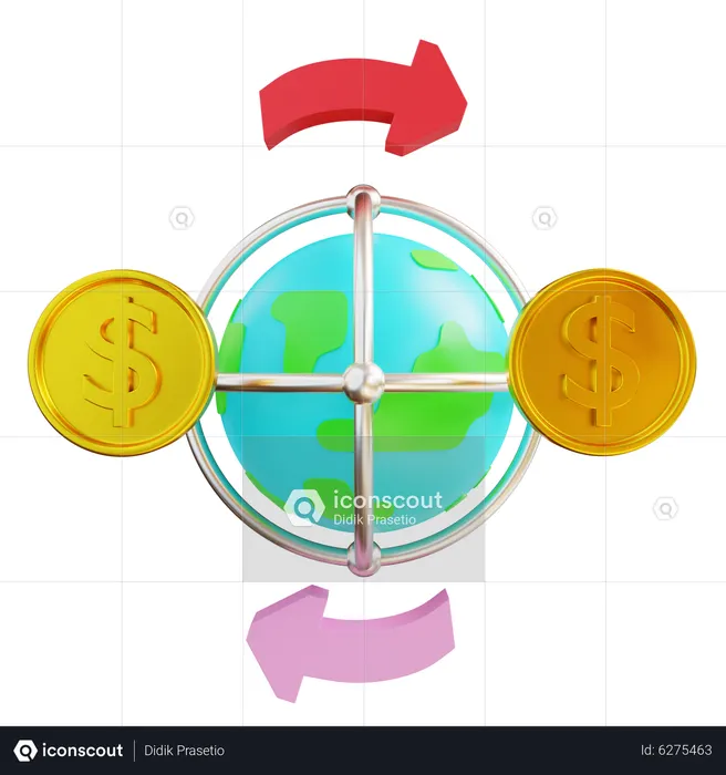 Kryptowährungstransfer  3D Icon