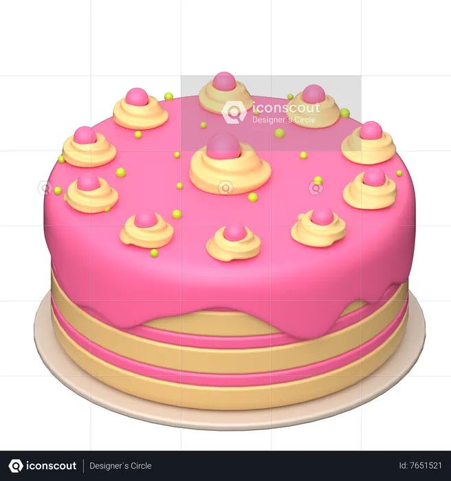 Kuchen  3D Icon