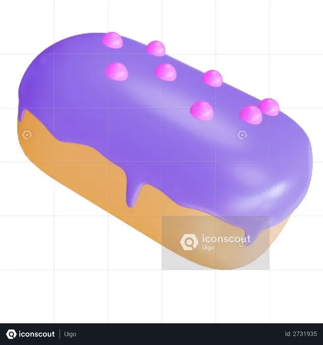 Kue balok  3D Illustration