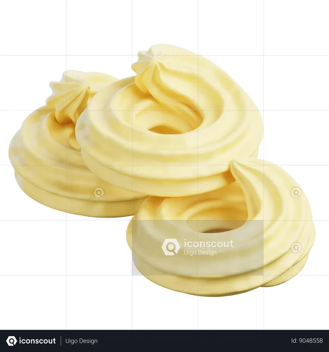 Kue Sagu  3D Icon