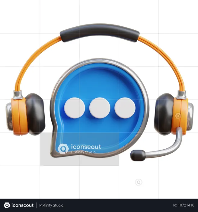 Kundenservice-Headset  3D Icon