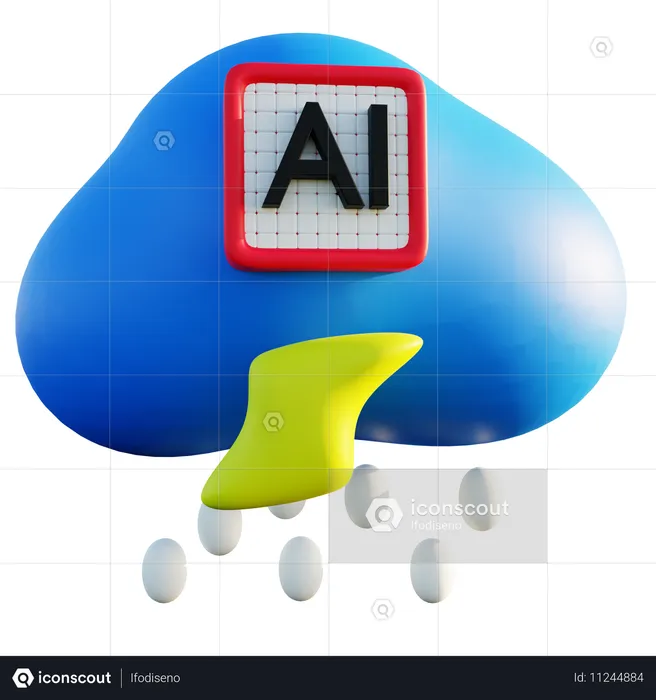 Künstliche Intelligenz Wetter  3D Icon