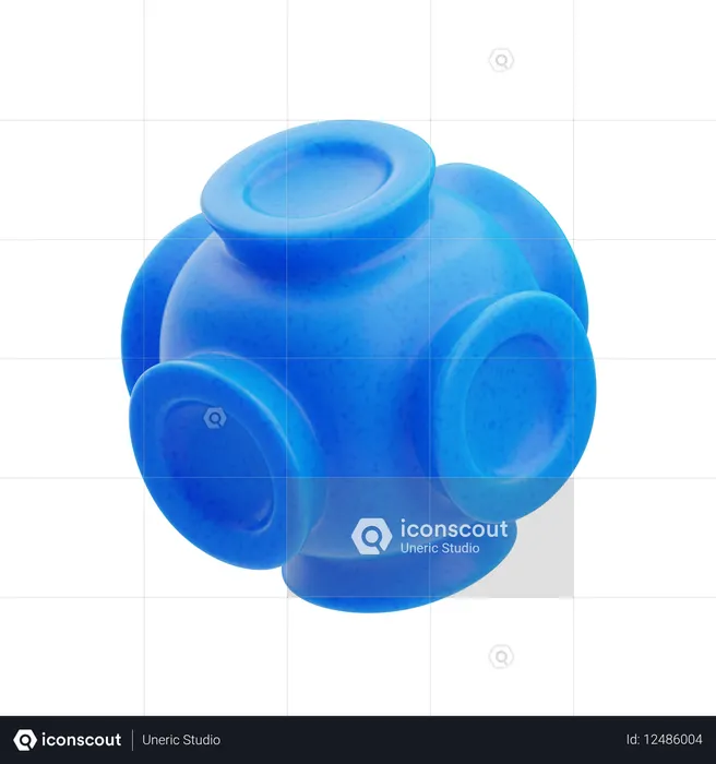Kunststoff harz abstrakt blau geometrisch würfel  3D Icon