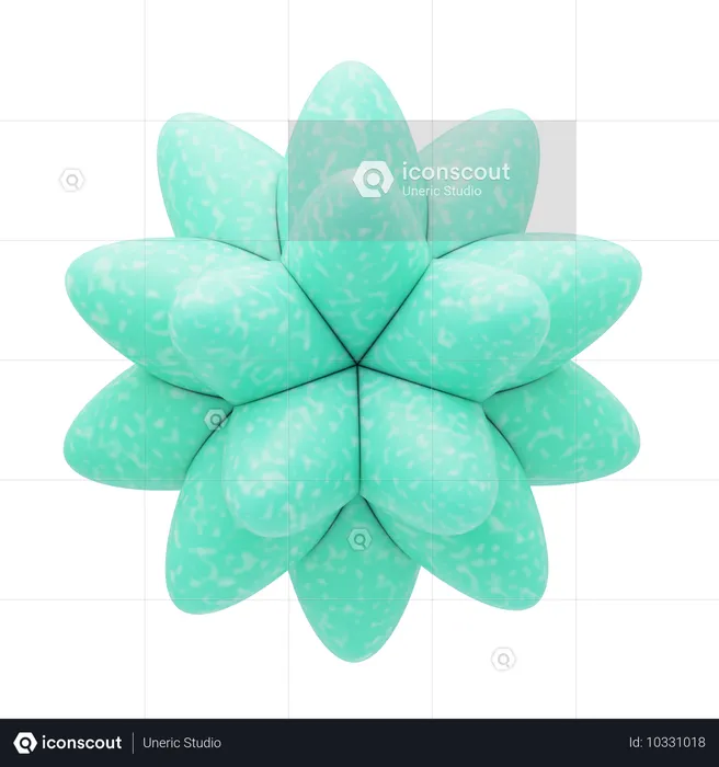 Kunststoffharz Aqua Lotusblüte  3D Icon