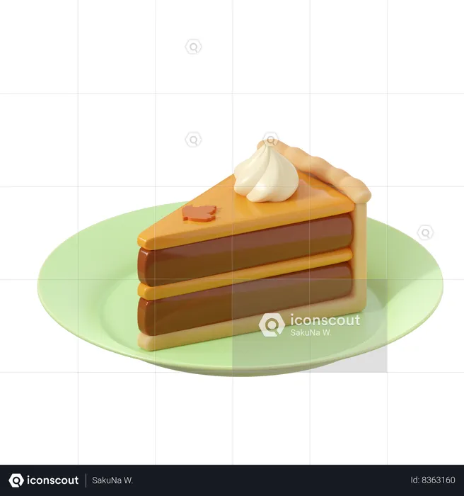 Kürbiskuchen  3D Icon