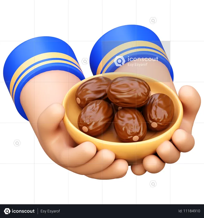 Mano sosteniendo a Kurma  3D Icon