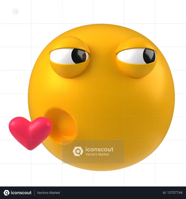 Kuss-Emoji  3D Icon