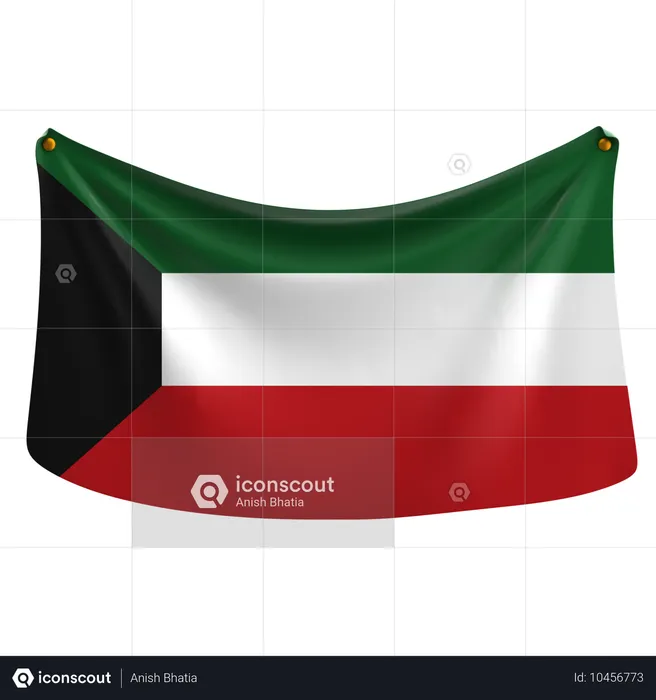 Kuwait Flag 3D Icon