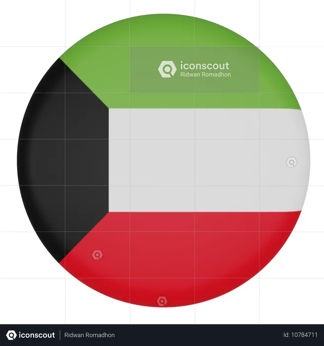 Kuwait Flag 3D Icon